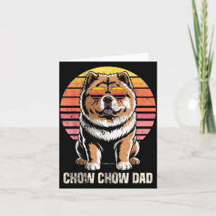 Cool Retro Chow Chow Dad Funny Vintage Dog Owner Card