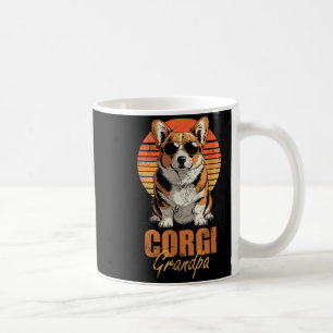Cool Retro Corgi Grandpa Funny Vintage Dog Lover  Coffee Mug