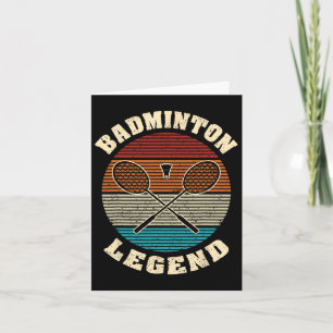 Cool Retro Crossing Rackets Badminton Legend Badmi Card