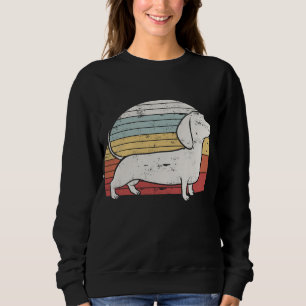 Cool Retro Dachshund Dog Gift Design Weiner Dog Fa Sweatshirt