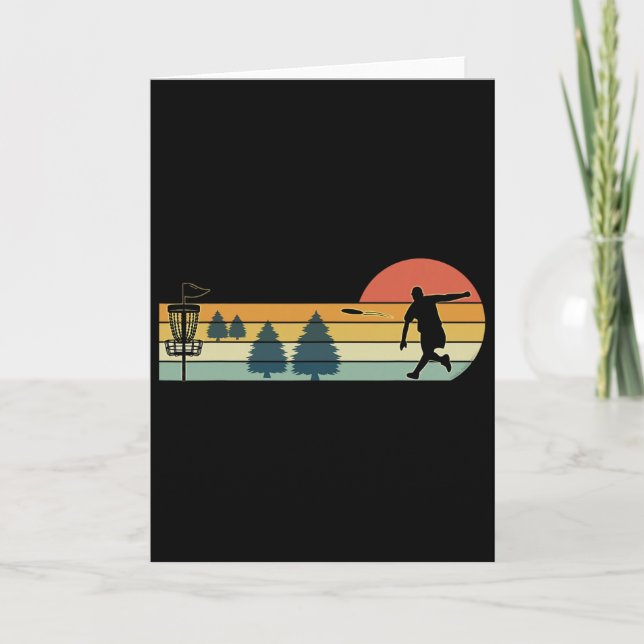 Cool Retro Disc Golf Sport  Card (Front)