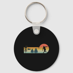 Cool Retro Disc Golf Sport Key Ring