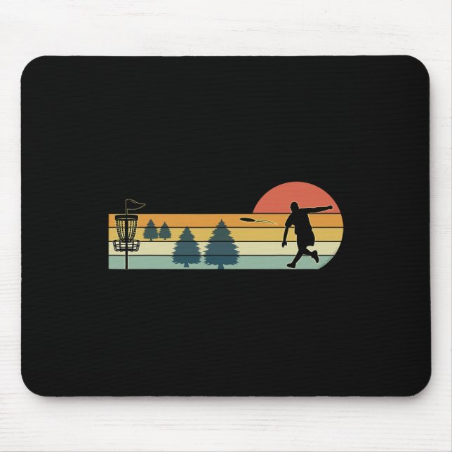 Cool Retro Disc Golf Sport  Mouse Mat (Front)