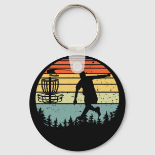 Cool Retro Disc Golf Sport Vintage Key Ring