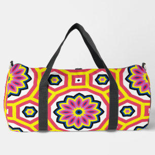 Cool Retro Flower Power Duffle Bag
