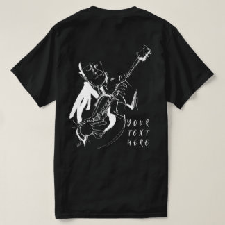 Cool Retro Guitarist Custom T-Shirt (名入れ対応)