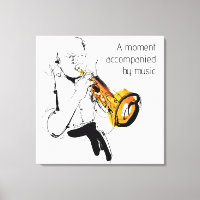 Cool Retro Guy Playing Trumpet - Jazz Music Art