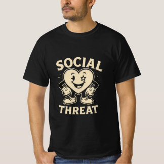 cool retro heart shape men tee
