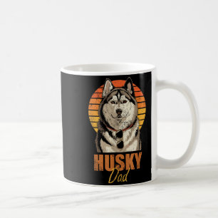 Cool Retro Husky Dad Funny Vintage Dog Lovers  Coffee Mug