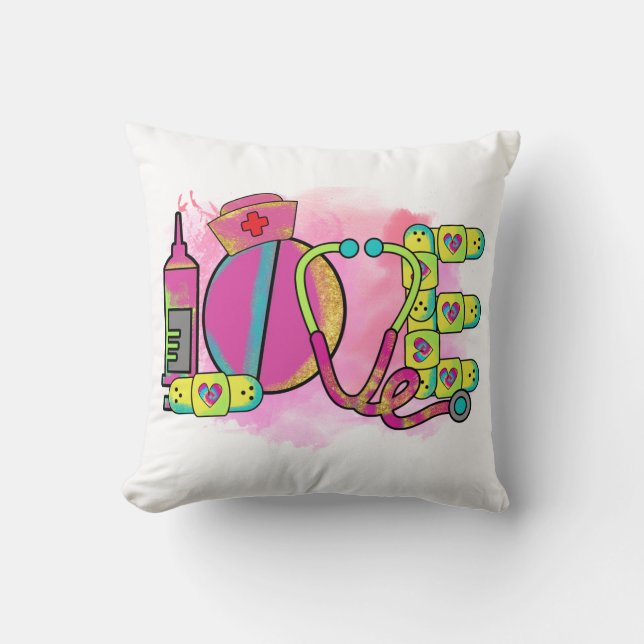 Cool Retro Love Nursing Cushion (Front)