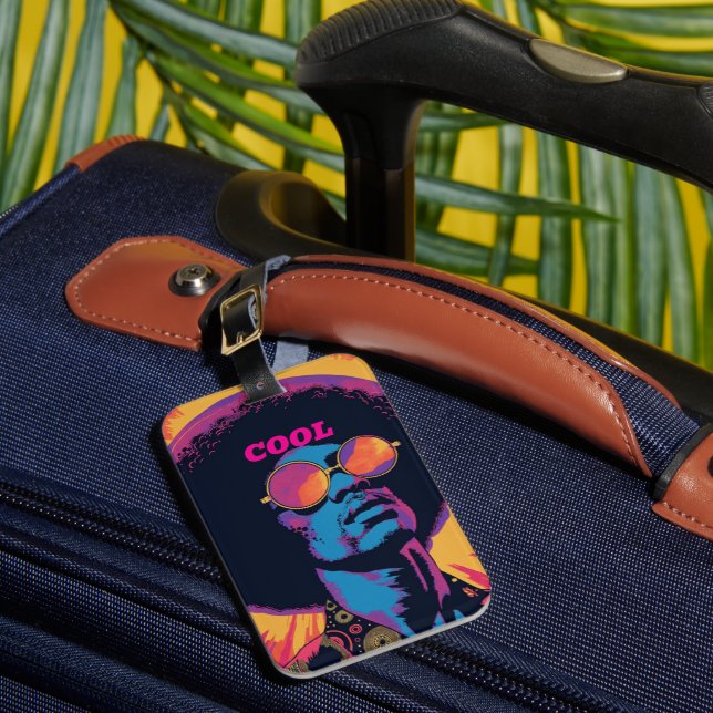 Cool/Retro Luggage Tag (Front Insitu 1)
