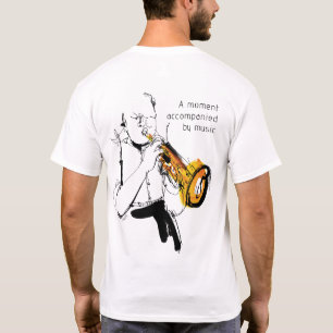 Cool Retro Man Playing Trumpet - Jazz Music Art T-Shirt