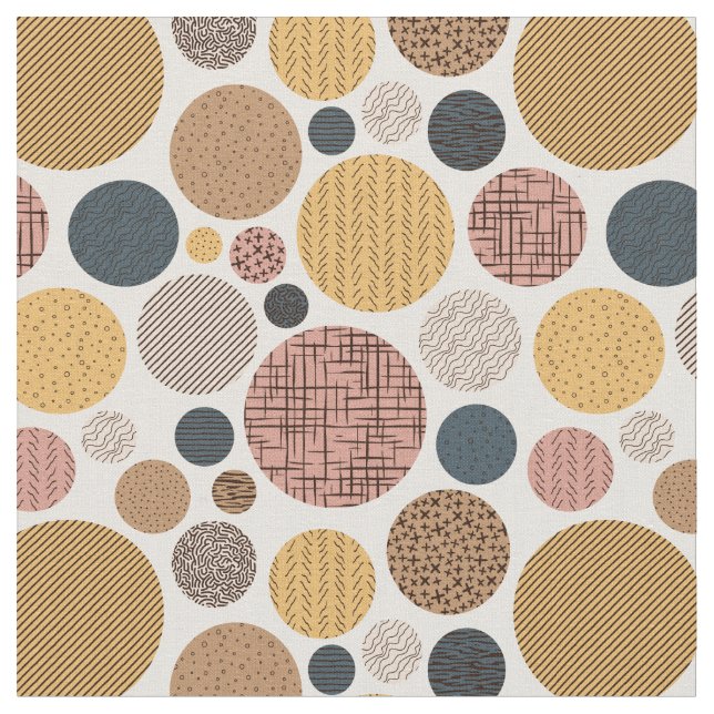 Cool Retro Mod Mid Century Pattern Fabric (Close Up)