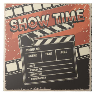 Cool retro movie theatre  tile