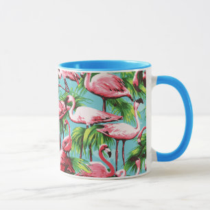 Cool Retro Pink Flamingoes Mug