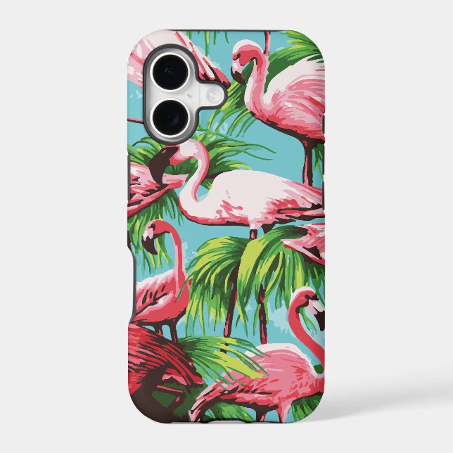 Cool Retro Pink Flamingos (Back)