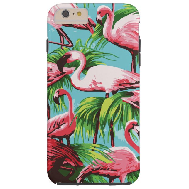 Cool Retro Pink Flamingos Case-Mate iPhone Case (Back)