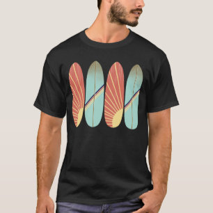 Cool retro red and blue surfboard T-Shirt