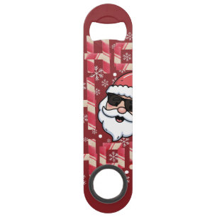 Cool Retro Santa Christmas Red Bandanna Scarf
