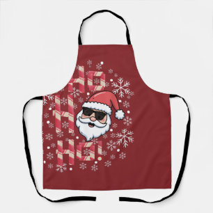 Cool Retro Santa Christmas Serving Tray Apron