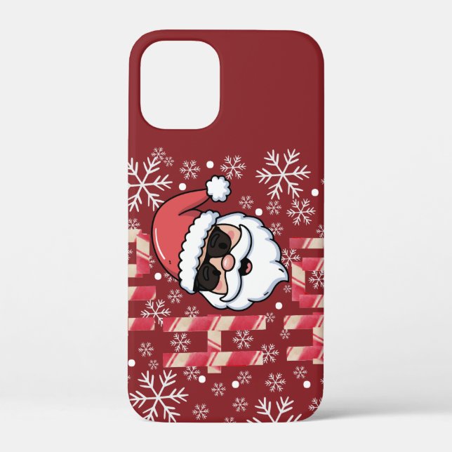 Cool Retro Santa Christmas Serving Tray Case-Mate iPhone Case (Back)