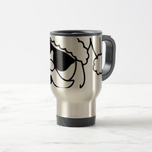 Cool Retro Santa Christmas Serving Tray Travel Mug
