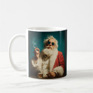Cool Retro Santa Portrait Coffee Mug
