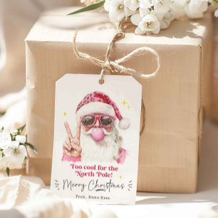 Cool Retro Santa Trendy Christmas  Gift Tags