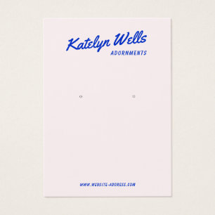 Cool Retro Script Earring Display Card