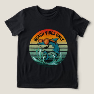 Cool Retro Shark with Sunglasses – Beach Vibes Onl Tri-Blend Shirt