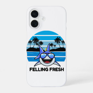 Cool Retro Shark with Sunglasses iPhone 16 Case