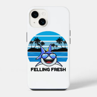 Cool Retro Shark with Sunglasses iPhone 14 Case