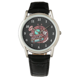 cool retro skateboarding lovers watch