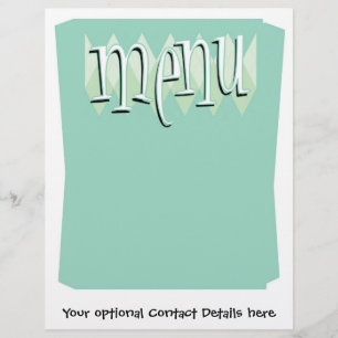 Cool retro style Blank menu template
