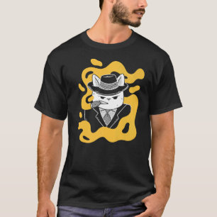 Cool Retro Style Gangster Mob Boss Cat Cigar Busin T-Shirt