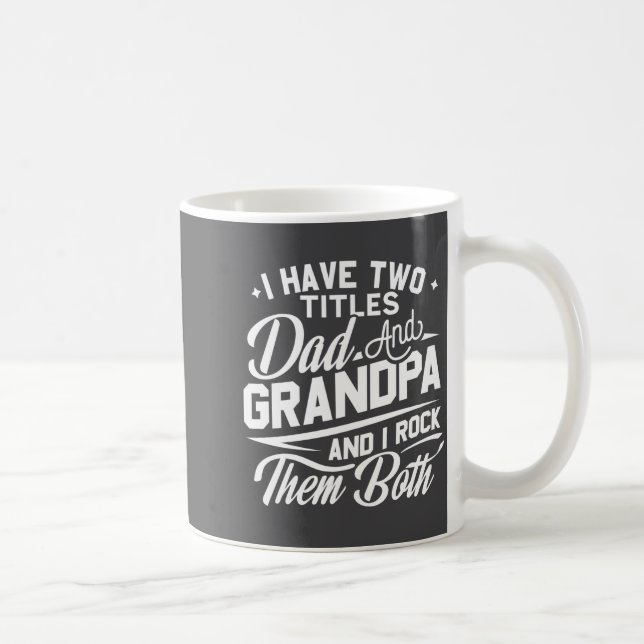 Cool Retro Style Gift For New Grandpas _2  Coffee Mug (Right)