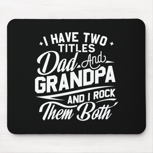 Cool Retro Style Gift For New Grandpas _2  Mouse Mat (Front)