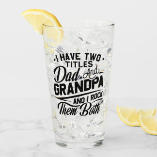 Cool Retro Style Gift for New Grandpas  Glass