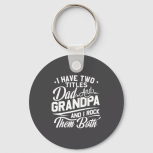 Cool Retro Style Gift For New Grandpas Key Ring