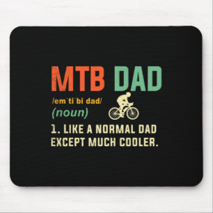 Cool Retro Style Mountain Biking Dad Gifts Mtb Bik Mouse Mat
