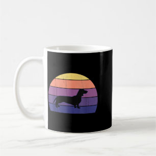 Cool Retro Sunset Dachshunds_ Great Dachshund Coffee Mug
