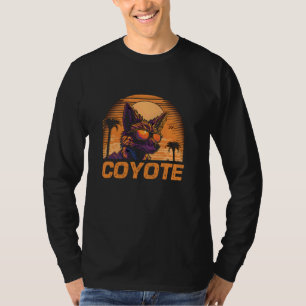 Cool Retro Sunset Sunglasses Coyote T-Shirt