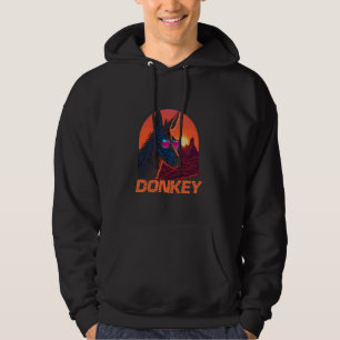 Cool Retro Sunset Sunglasses Donkey Hoodie