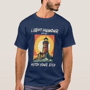Cool Retro sunset vintage funny lighthouse T-Shirt