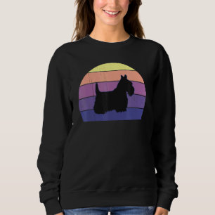 Cool Retro Sunset Yorkshire Terrier Fun Owner Gre Sweatshirt