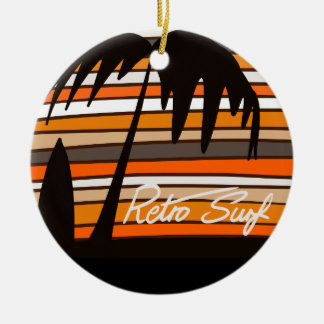 Cool Retro Surf Christmas Ornament