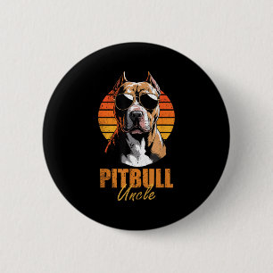 Cool Retro Tbull Uncle Funny Vintage Dog Lovers 6 Cm Round Badge