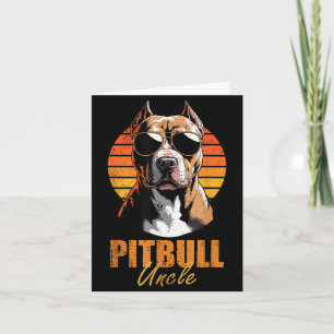 Cool Retro Tbull Uncle Funny Vintage Dog Lovers  Card