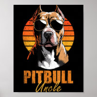 Cool Retro Tbull Uncle Funny Vintage Dog Lovers 