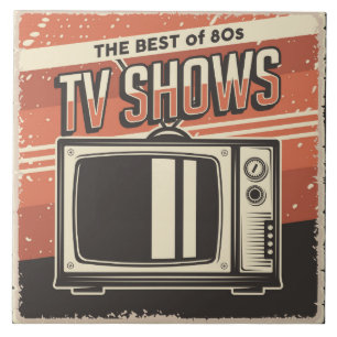 Cool retro television sixties tile